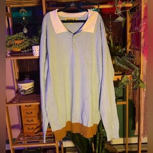 Golf Wang Men’s Two Toned Blue and Brown Sweater